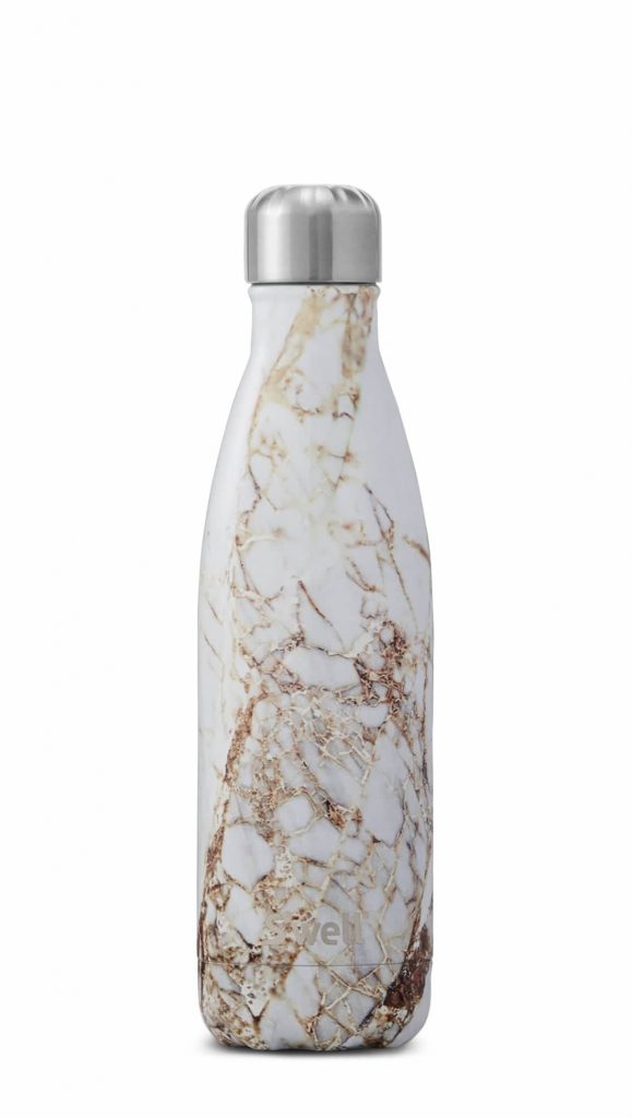 S'Well Gold Marble Water Bottle: Cool Metallic Desk Accessories