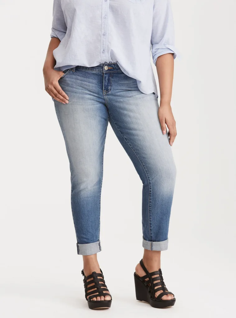Best jeans for tall girls: Boyfriend Jeans by Torrid