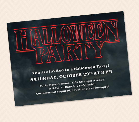 Stranger Things party ideas: Stranger Things Party Invitations | LL Paper Goods