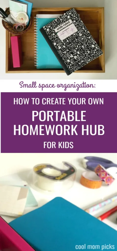 How to create a portable homework hub for kids: Small space organization tips | mompicksprod.wpengine.com How to create a portable homework hub for kids: Small space organization tips | mompicksprod.wpengine.com
