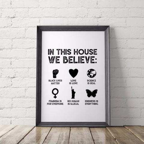 Empowering activist quote posters at Little Gold Pixel: In this House...