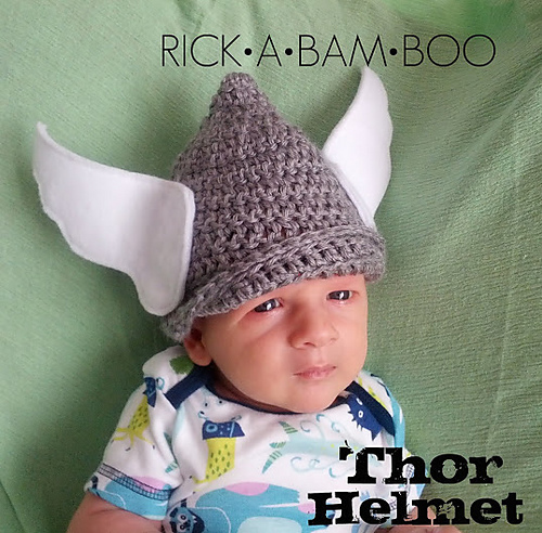 Hottest pop culture baby Halloween costumes: Thor baby cap free crochet pattern