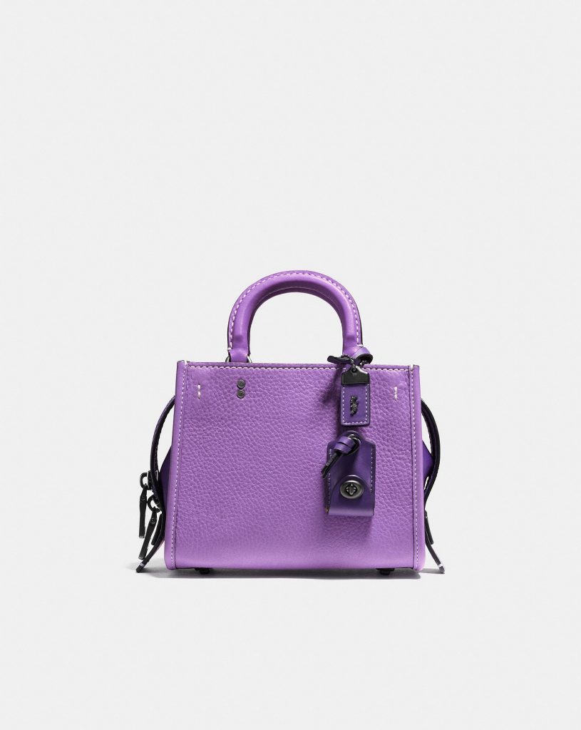Colorful handbags for fall! Coach Rogue 17 Leather Bag in Iris 