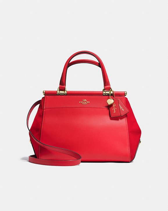 Coach + Selena Gomez pair up with this stunning Selena Red Grace Bag for fall