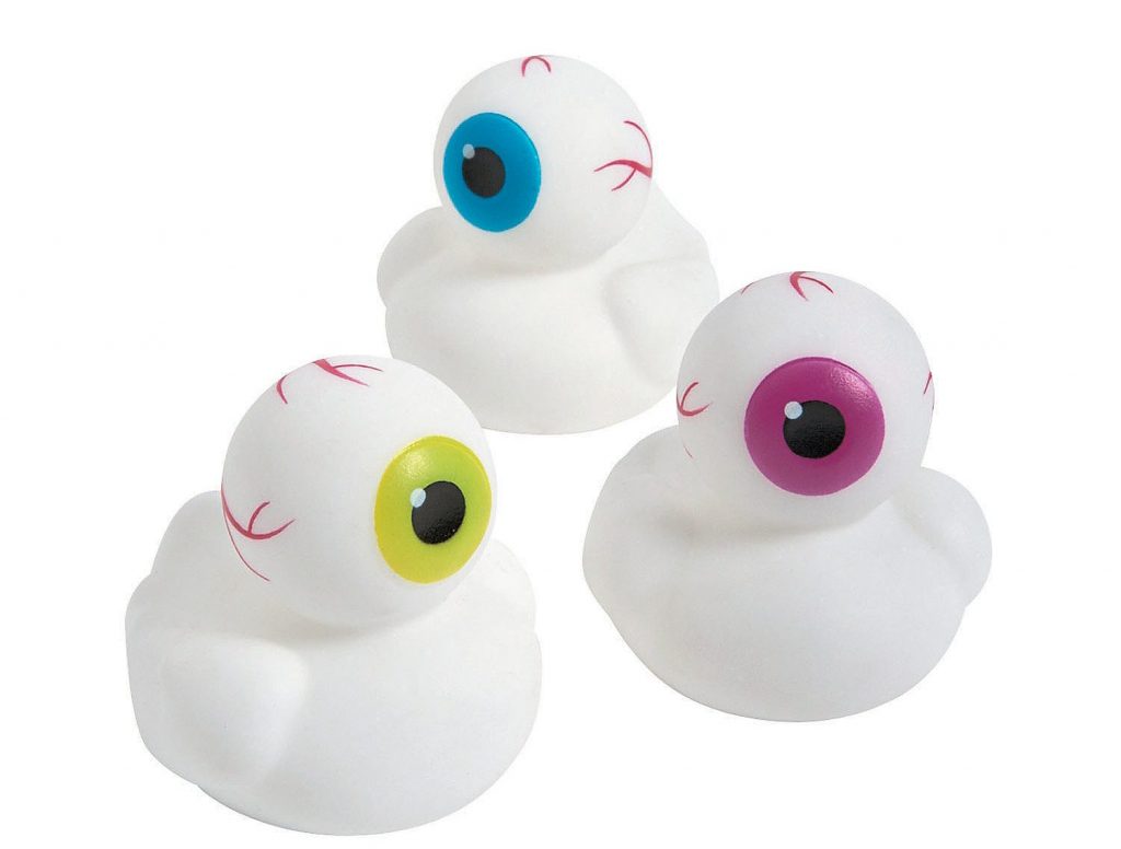 Non-candy Halloween treats for kids: Eyeball Rubber Duckies | Oriental Trading Co.