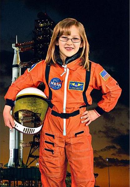 Strong girl costumes modeled after real life heroes: Be Sally Ride or Mae Jaemeson with this official orange NASA jumpsuit | coolmompicks.com