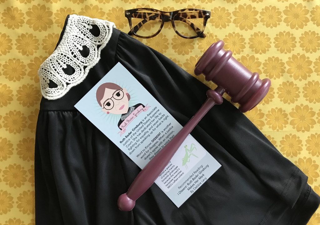 Ruth Bader Ginsburg girls costume from Bored Inc. on Etsy 