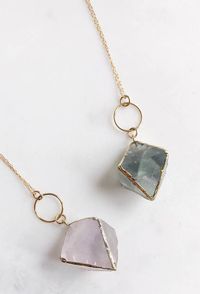 Fluorite healing pendant: Self-care gifts