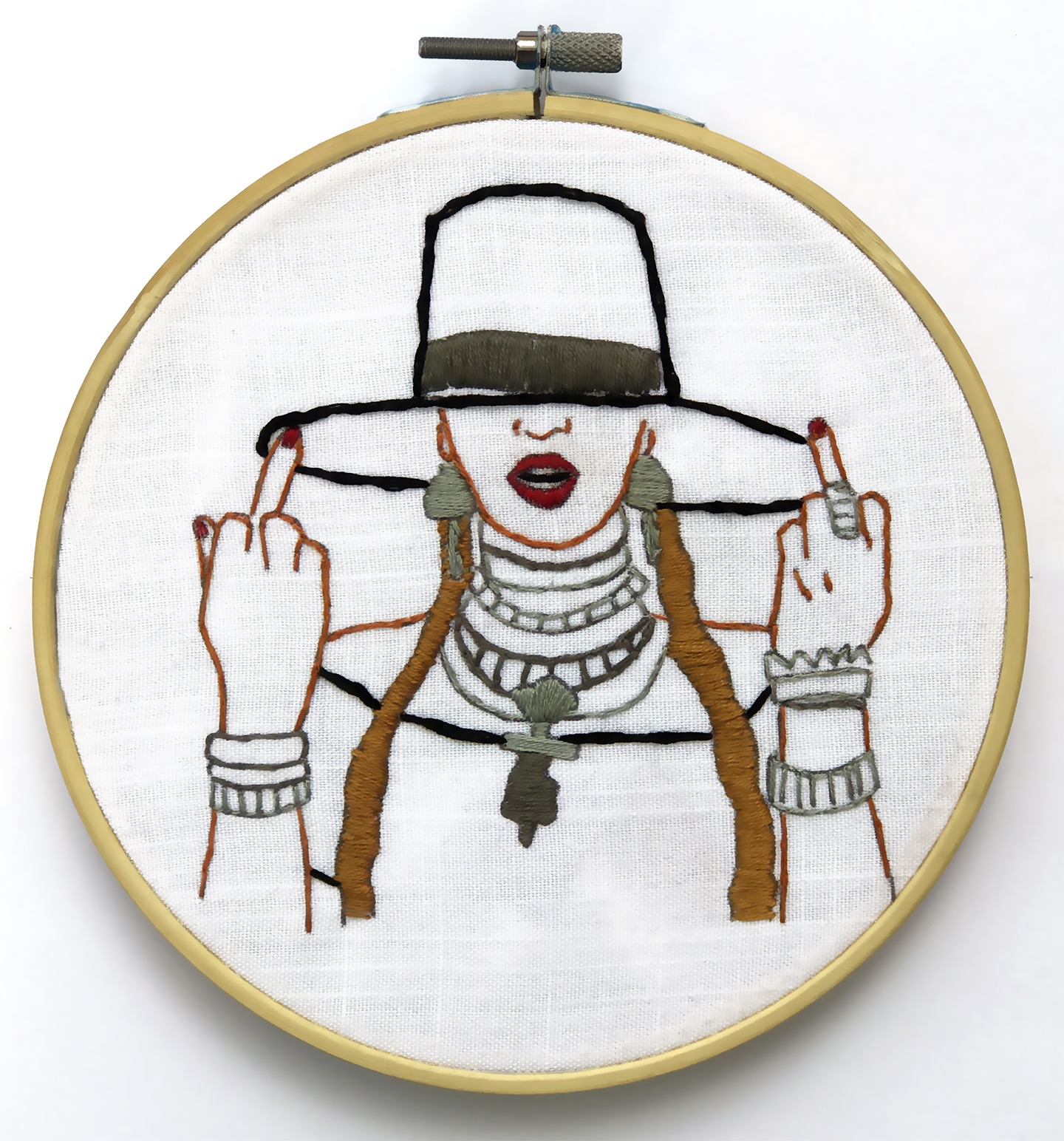 Cool feminist gifts: Custom DIY Beyonce Embroidery Hoop Kit from Create the Culture