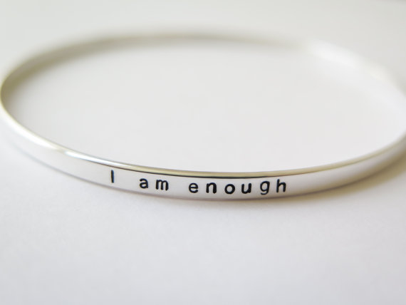 I am enough bracelet: Self-care gifts