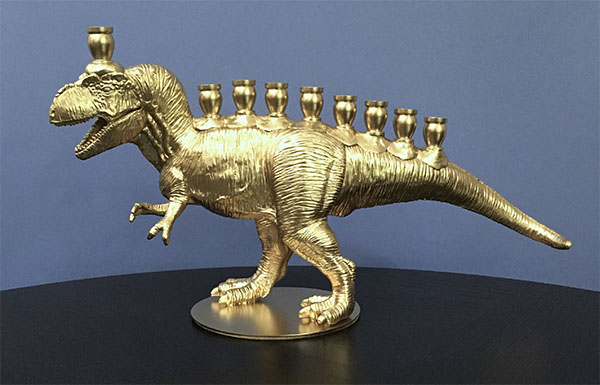 Cool Hanukkah gifts: Menorahsaurus Rex menorah!