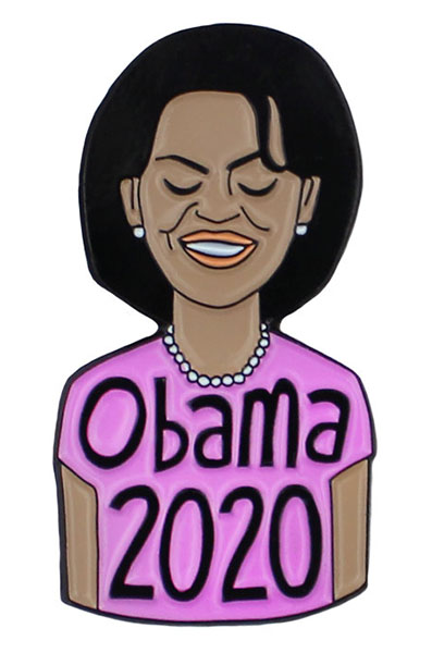 Cool feminist gifts: Michelle Obama 2020 Pin from Sweet & Lovely
