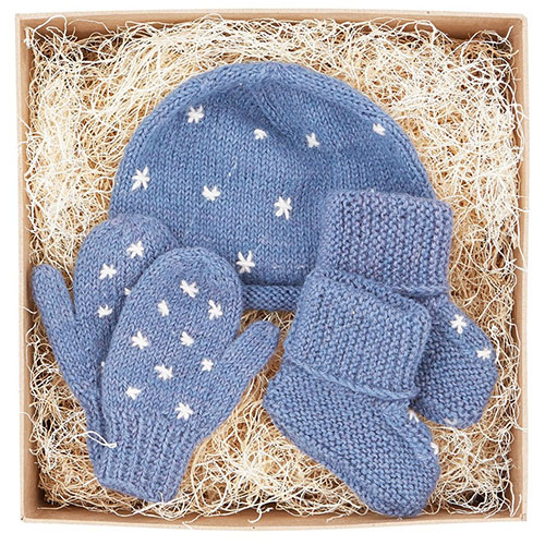 Cool Hanukkah gifts: fair trade baby knits gift set at The Little Market