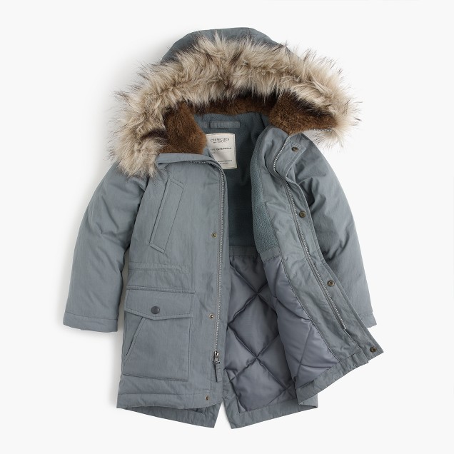 Warmest kids' winter coats: Fishtail Parka by J.Crew