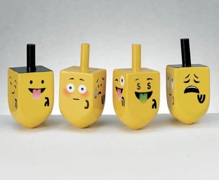 Cool Hanukkah gifts: emoji dreidels