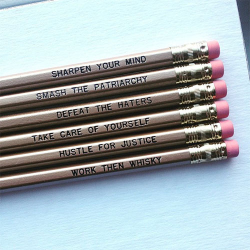 Feminist Pencil Set from Bullish: Cool gifts from women-owned shops