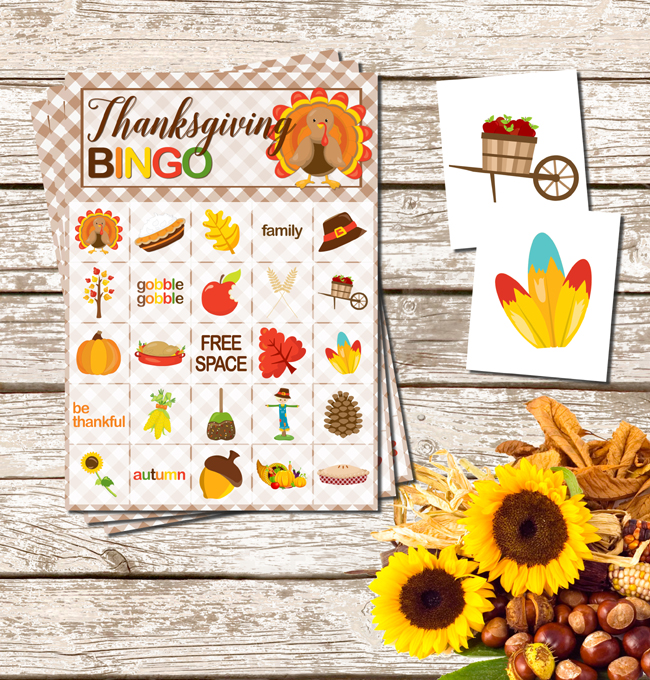 Thanksgiving activity printables: Thanksgiving Bingo Printable | Pretty My Party 