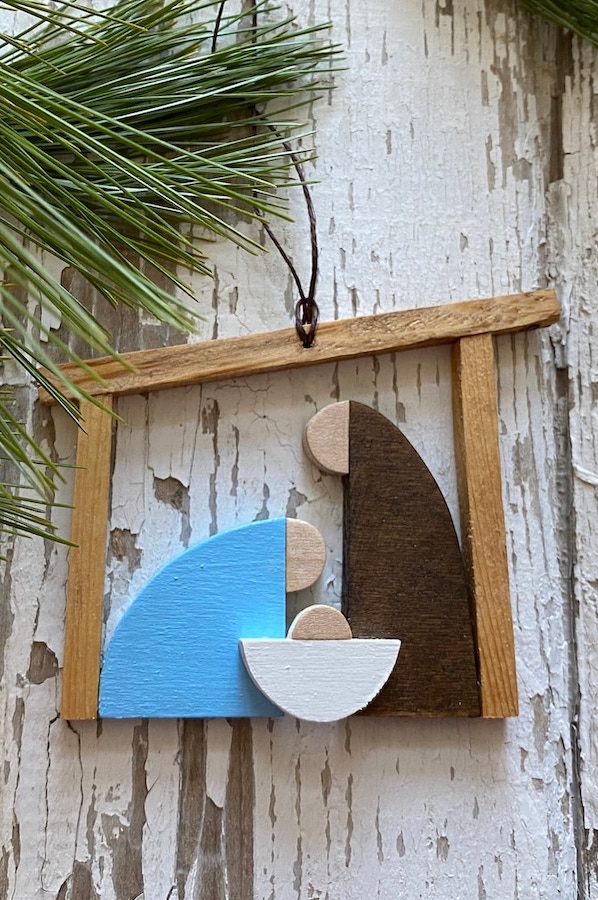 Modern wooden nativity ornament - at a really great price! from Baynes world designs