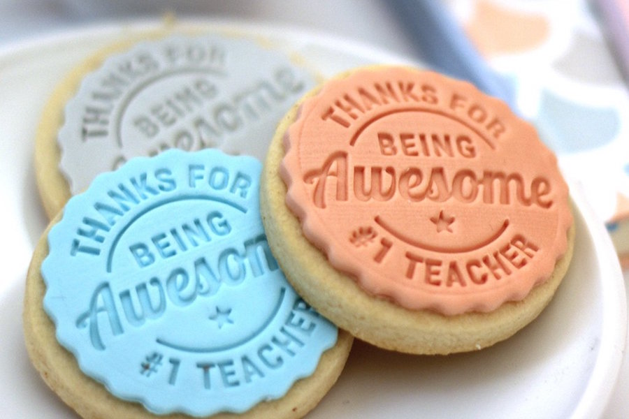 This cookie stamp lets you give back to teachers in an awesome (and delicious) way.