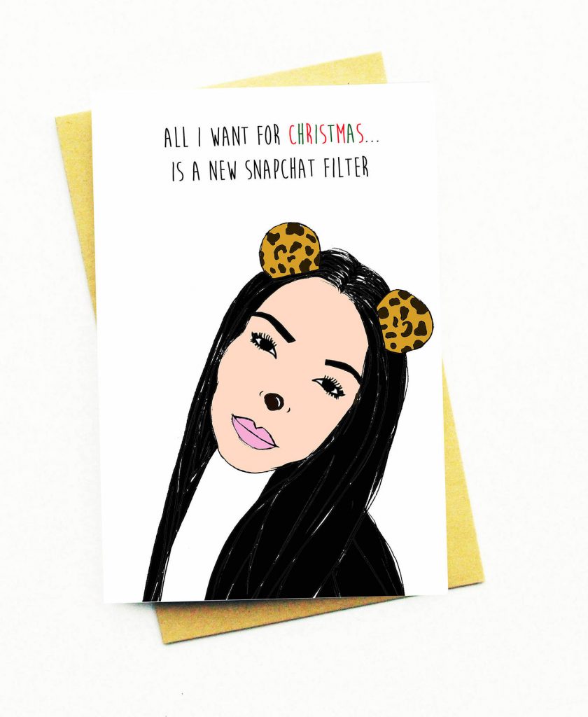 Funny Christmas Cards: Kardashians and those darn snapchat filters