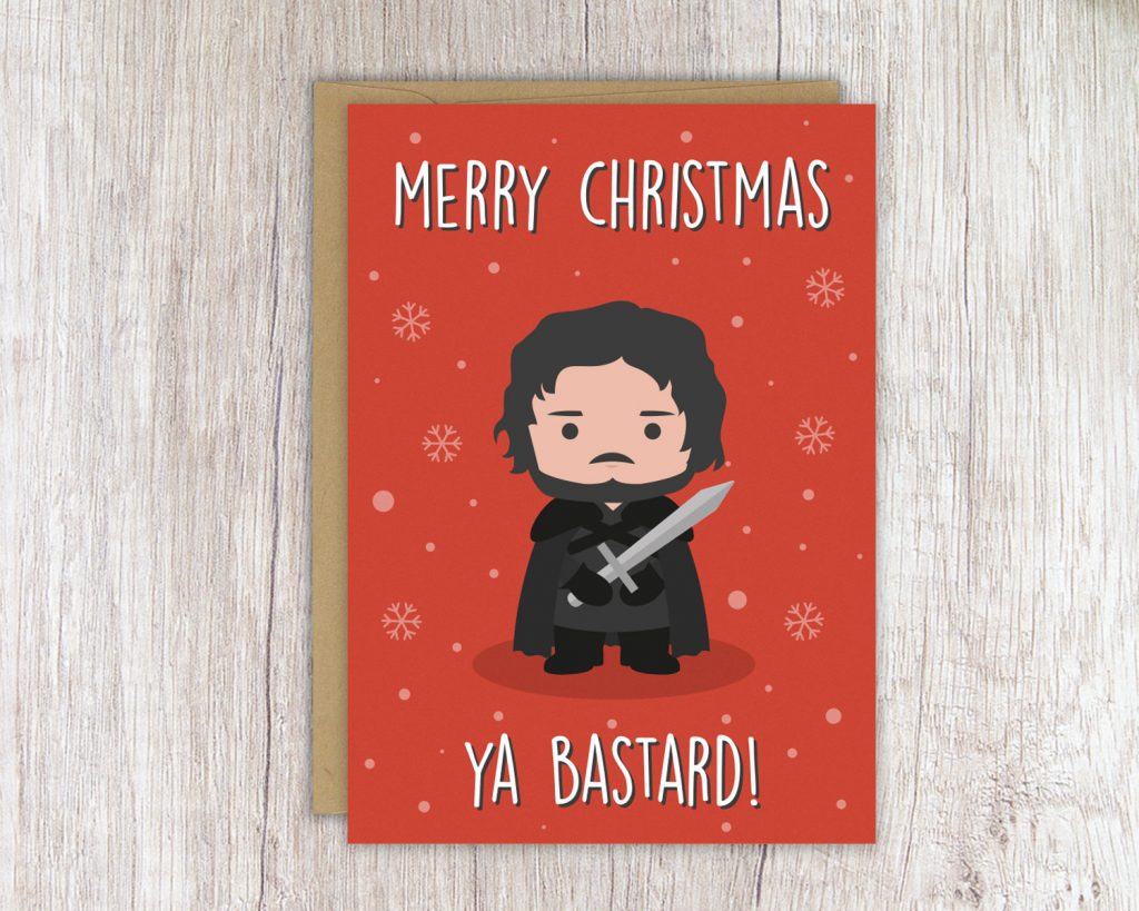 Funniest Christmas cards: John Snow Game of Thrones Bastard Card