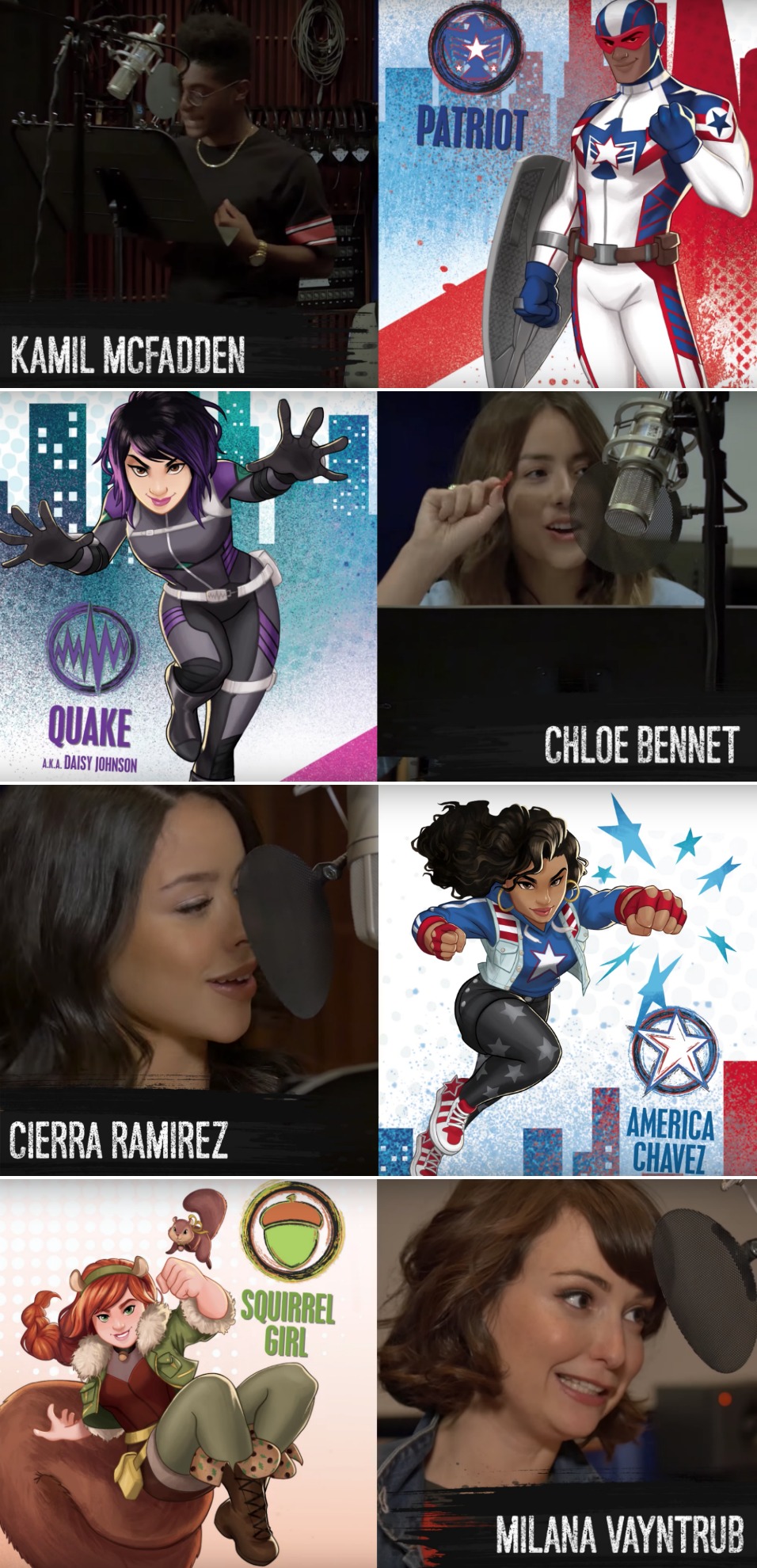 The cast of Marvel Rising: Secret Warriors: A cool, diverse group of superheroes to help more kids see themselves as their own heroes