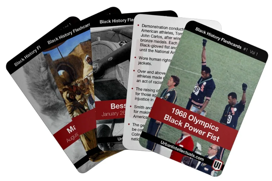 Urban Intellectuals Black History Flashcards aim to educate and inspire children, and adults, 52 cards at a time.