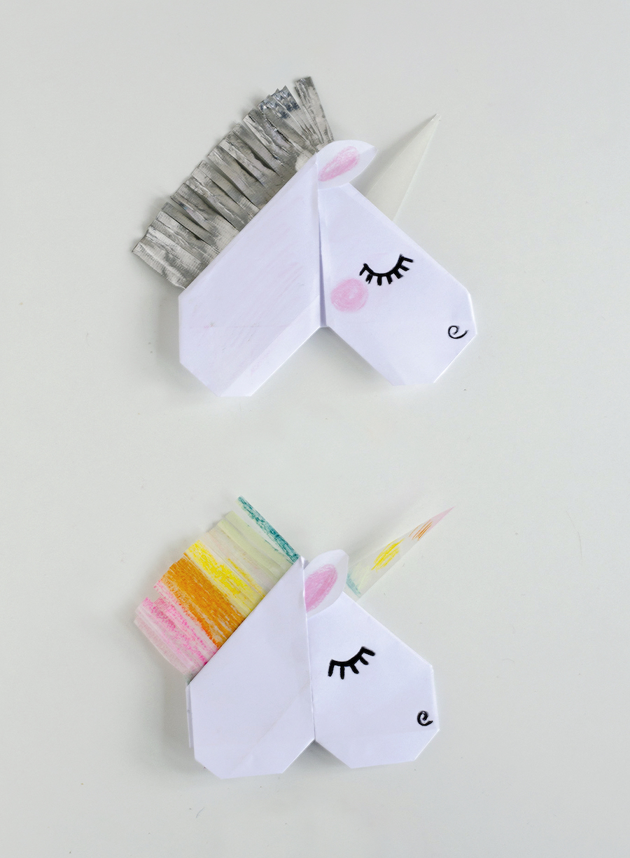 Best free printable Valentines: Origami unicorns