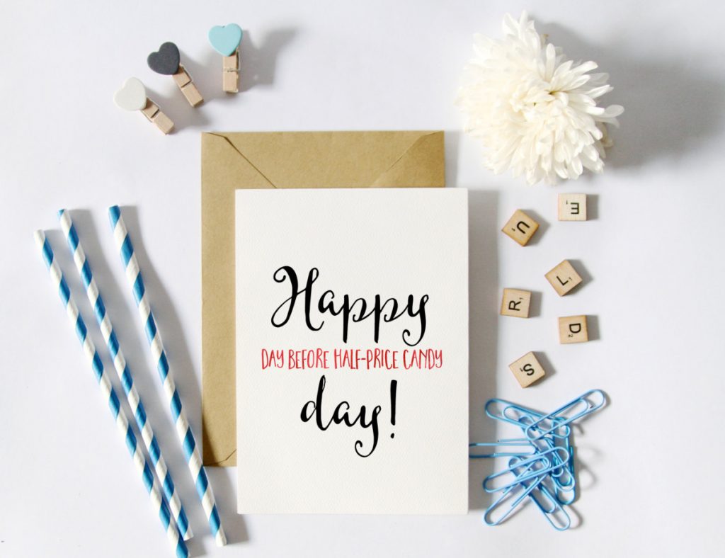 Happy Half Price Candy Day Valentine's Day Card | Wit and Wander