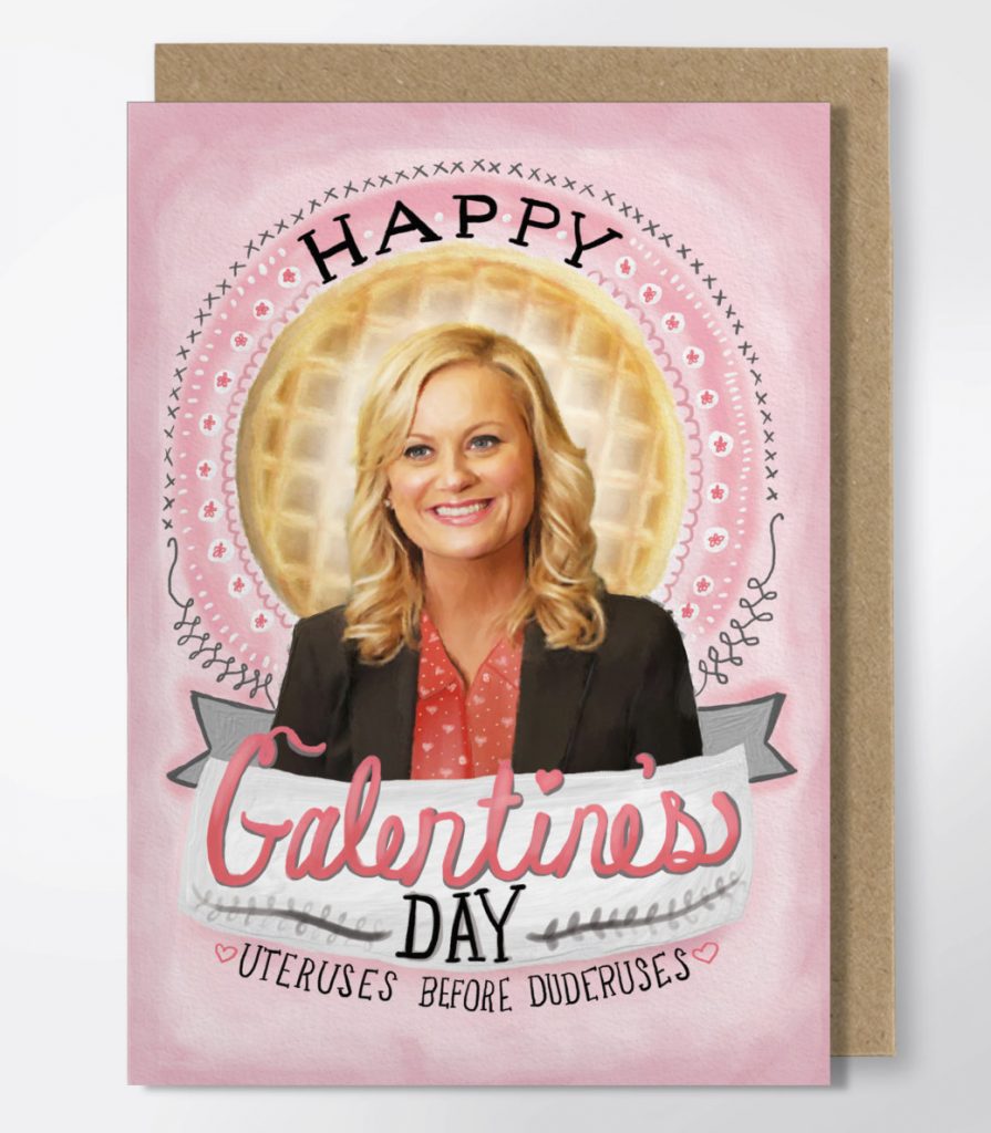 Funny Valentine's Day cards | Happy Galentines Day card by Drunk Girl Designs