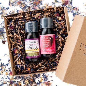 Creative Valentine's gift ideas supporting indie shops: Joy & Love organic herbal tonic gift set is formulated to help you up your energy, stamina, and libido
