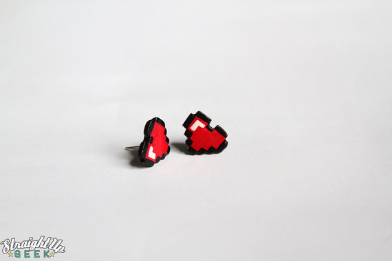 Pixel heart earrings: Cool, affordable Valentine's gifts for kids