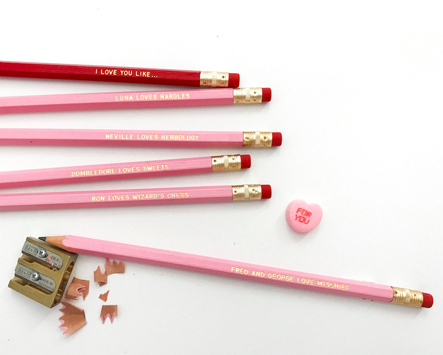 Valentine's Day gifts for kids under $15: Harry Potter pencils at Life is Rosier