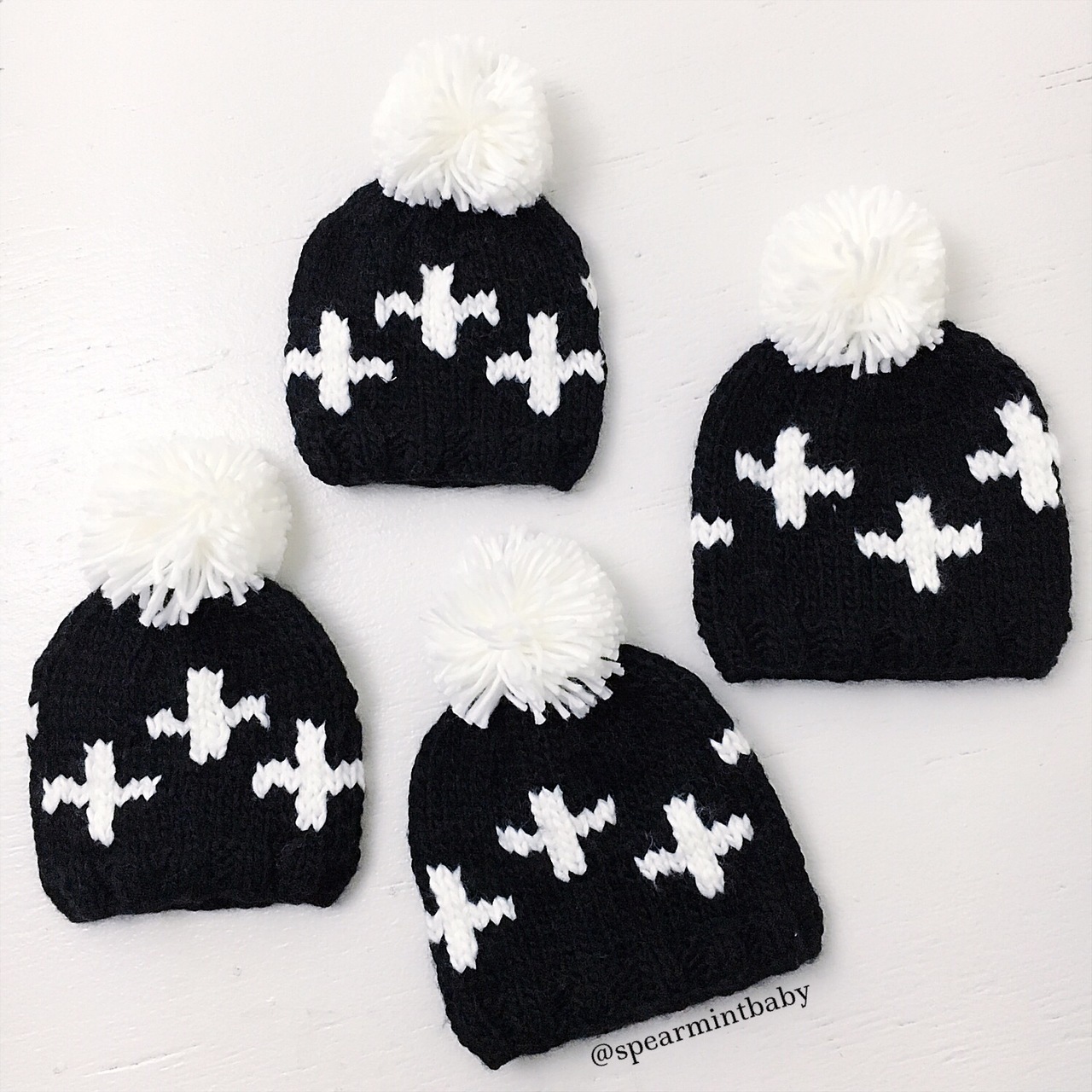 Black and white baby gifts: Cross hat | Spearmint Love 