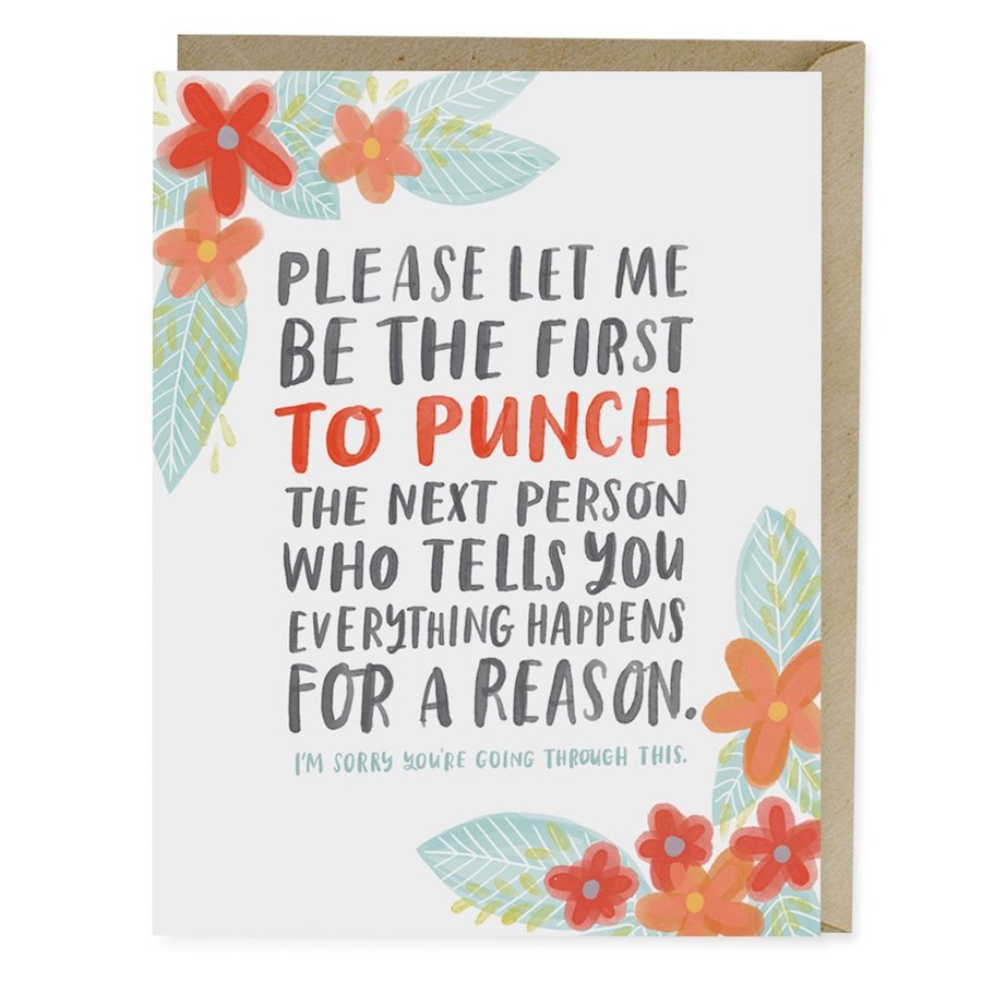 Thoughtful gifts after a miscarriage: A meaningful card from Emily McDowell