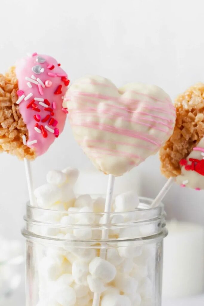 Easy Rice Krispie Treat Hearts that kids can make their friends: Table for Two Blog