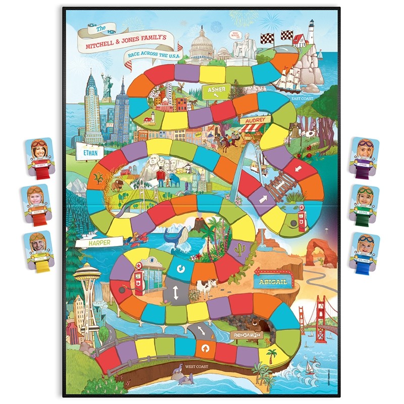 Race Across the USA totally personalized board game for kids | Cool Mom Picks