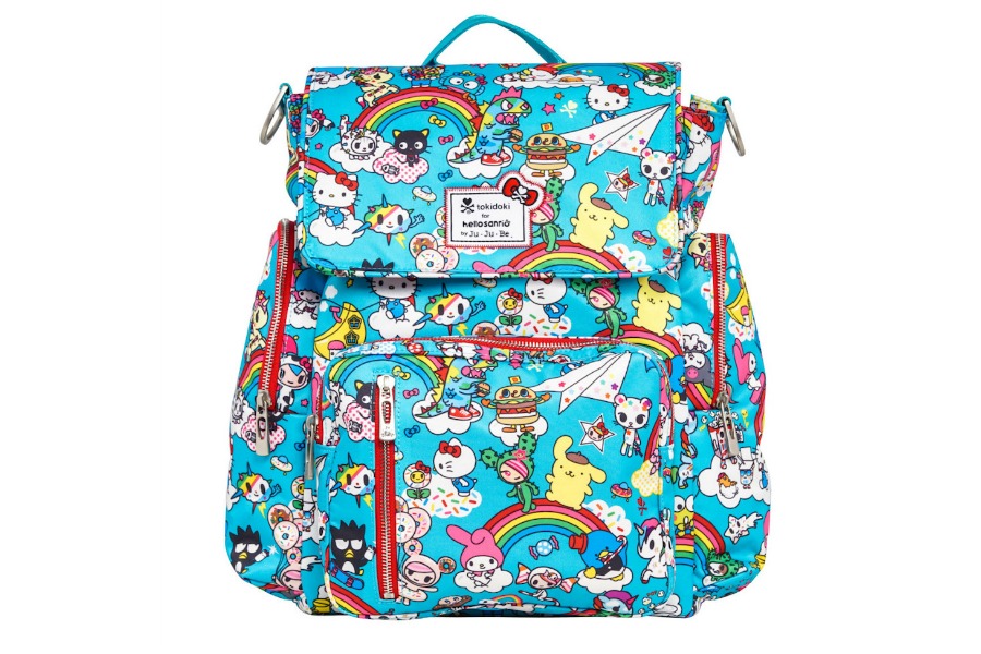 The new Tokidoki + Sanrio Ju-Ju-Be backpacks and diaper bags are an explosion of pop culture awesomeness.