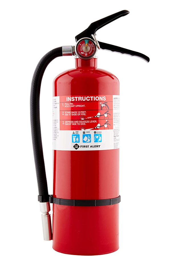 Tips for storm preparedness: Be sure to have a good fire extinguisher, like this top-rated model from First Alert