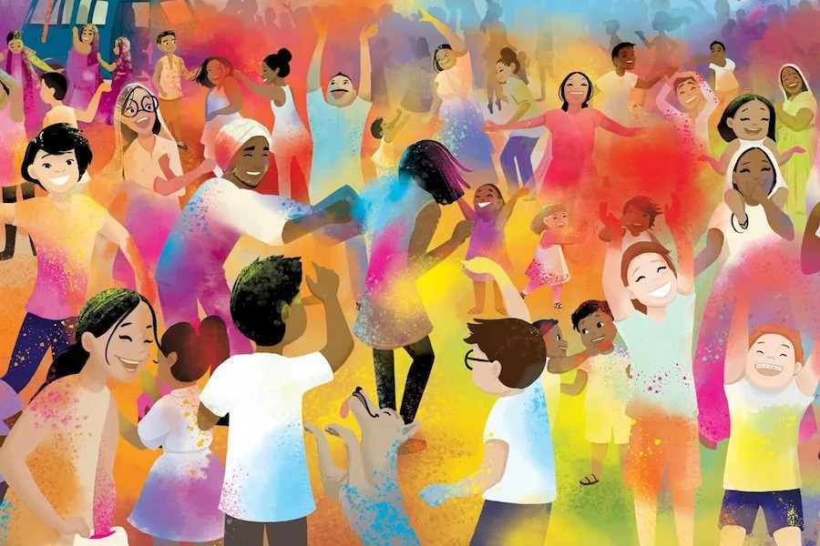 Book about Holi for kids: Festival of Countries by Kabir & Surishtha Sehgal and Vashti Harrison