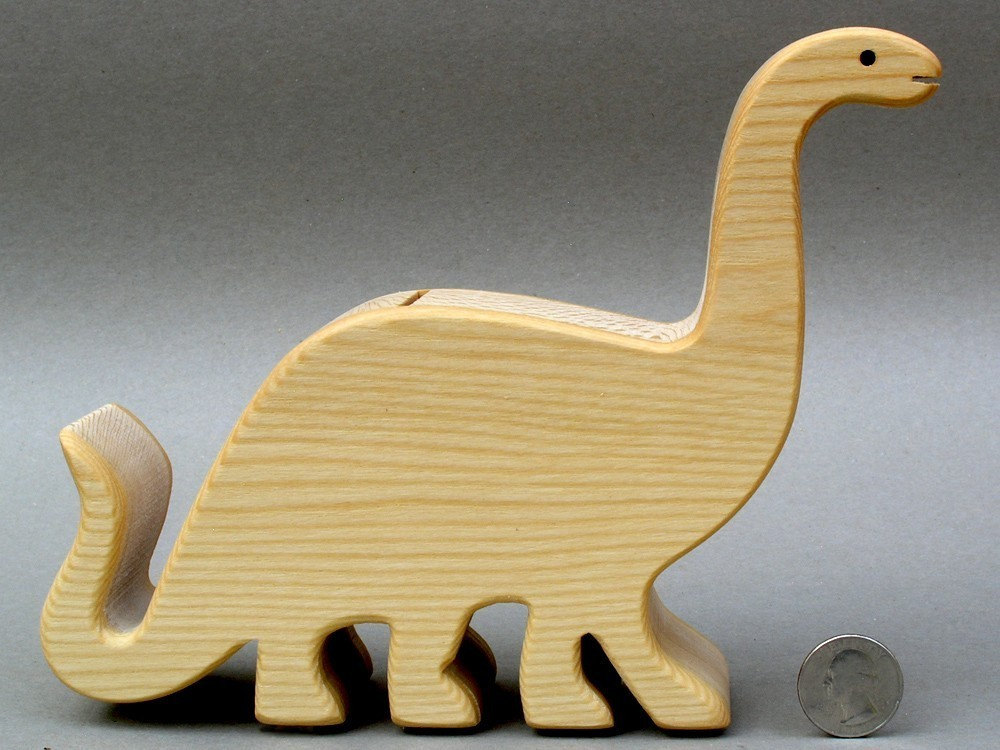 Handmade brontosaurus coin bank from Arks & Animals | Piggy bank alternatives