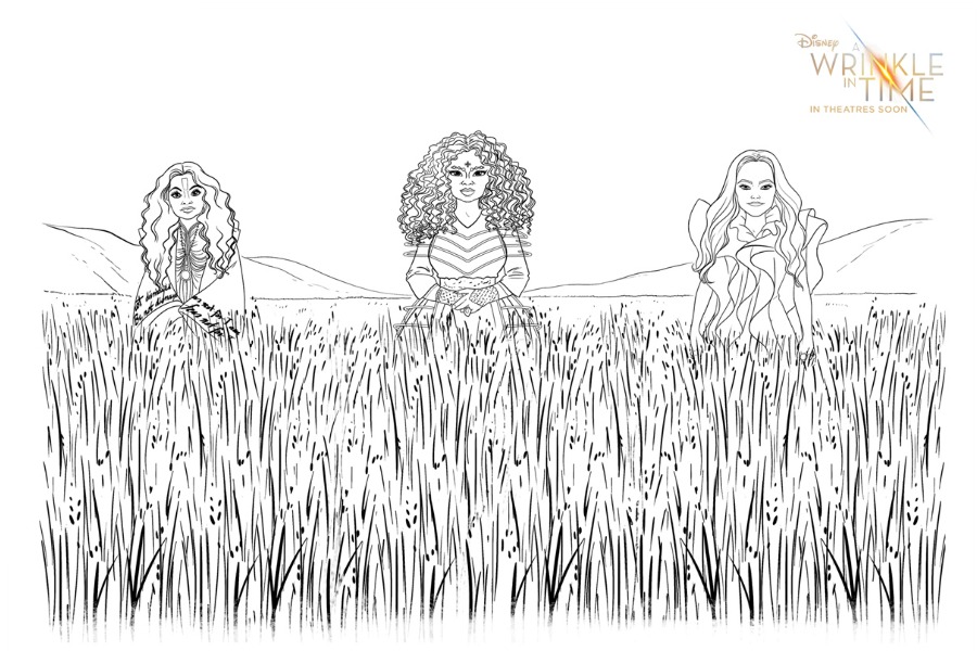Free A Wrinkle In Time coloring pages + activity sheets let kids make their own magic.