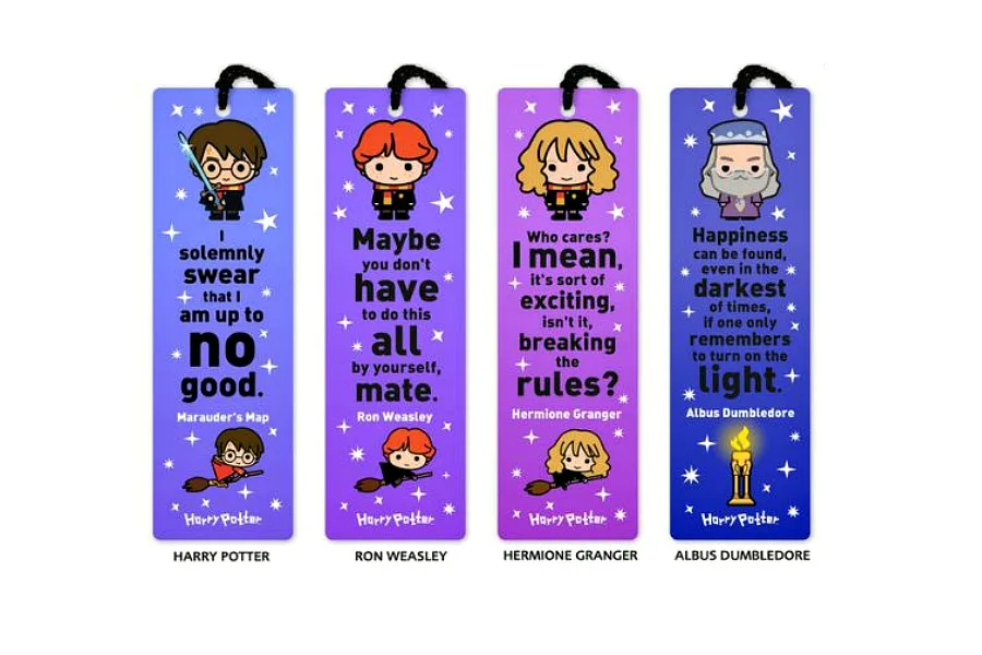 Re-Marks Harry Potter collection featuring Quotemarks, cute bookmarks with character quotes has us completely under its spell.