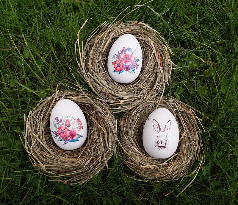 Gorgeous no-dye Easter eggs: Temporary Tattoo eggs | Nur Noch