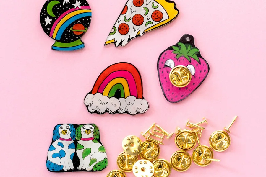 DIY craft kit for pins and flair from Yellow Owl Workshop