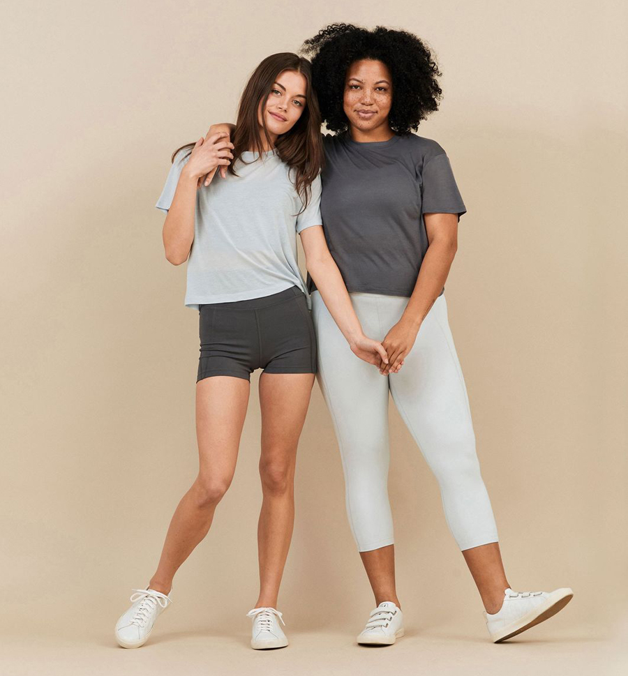 Girlfriend Collective Cupro collection sustainable tees