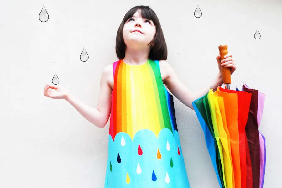 We love brightly-colored kids' rainbow dresses, accessories, clothing and more. This dress is by Wild Things Dresses