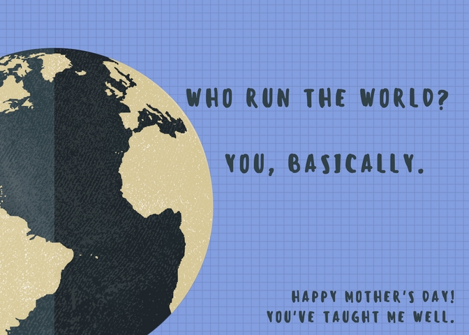 Who run the world? Free printable Mother's Day card | Cool Mom Picks