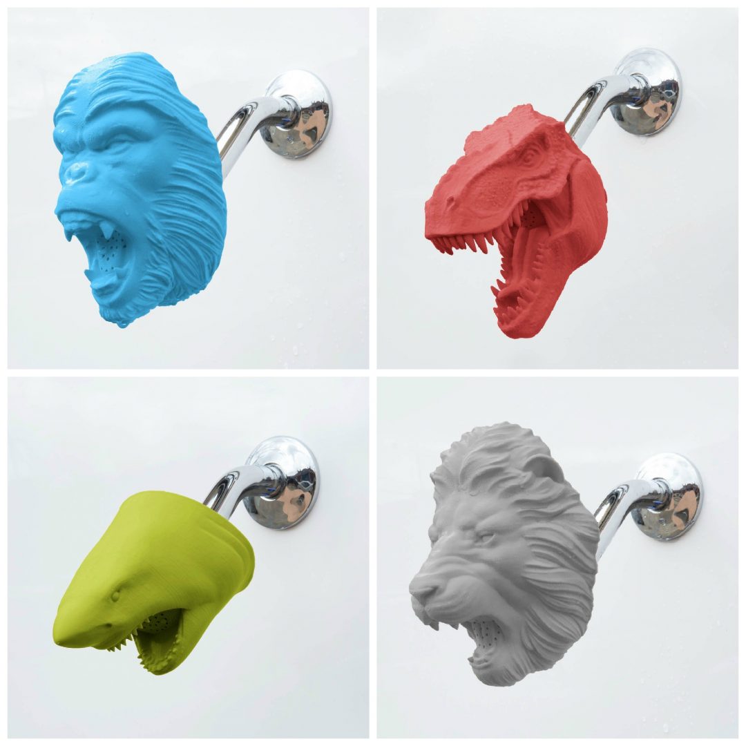 Zooheads showerheads will actually get our kids excited to take a shower.