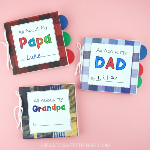 Creative DIY Father's Day gifts that kids can make: Paper Bag DIY Father's Day Book by I Heart Crafty Things